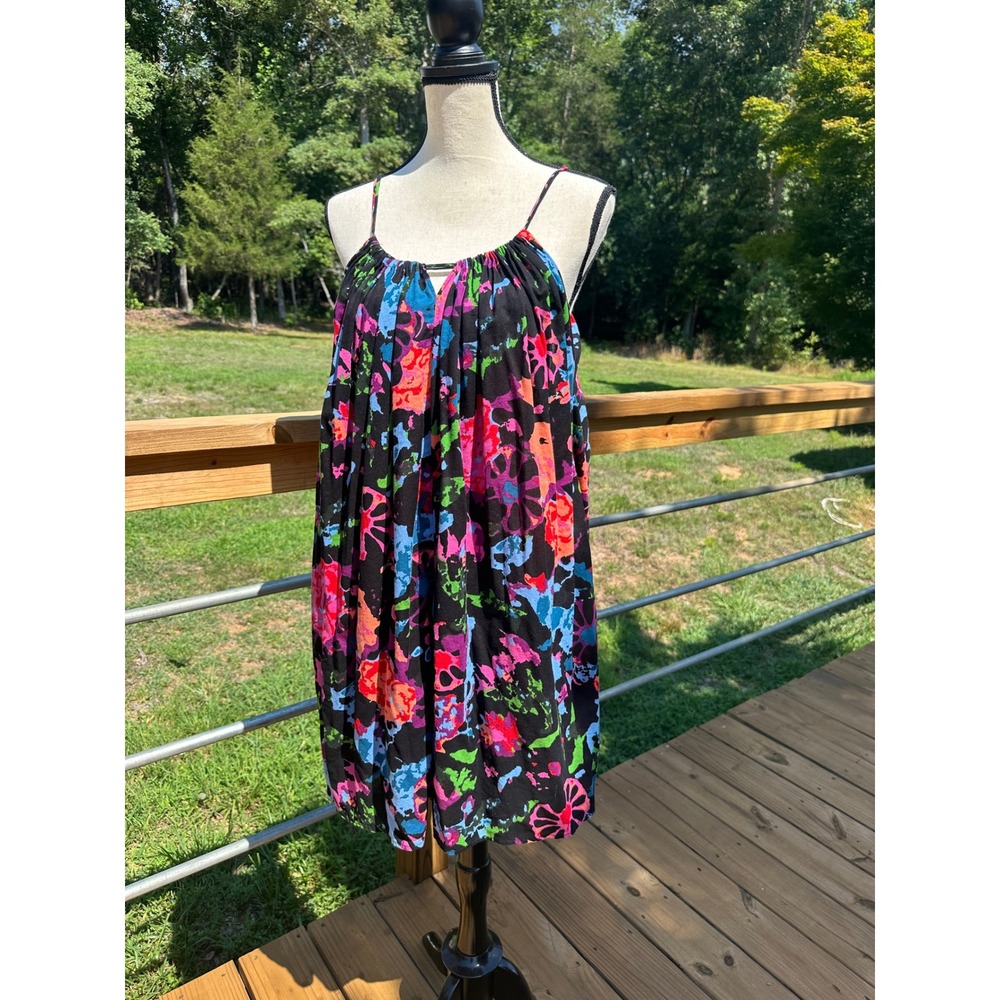 Thakoon for Target Floral Mini Dress Multicolored Cotton Spaghetti Strap Size XS